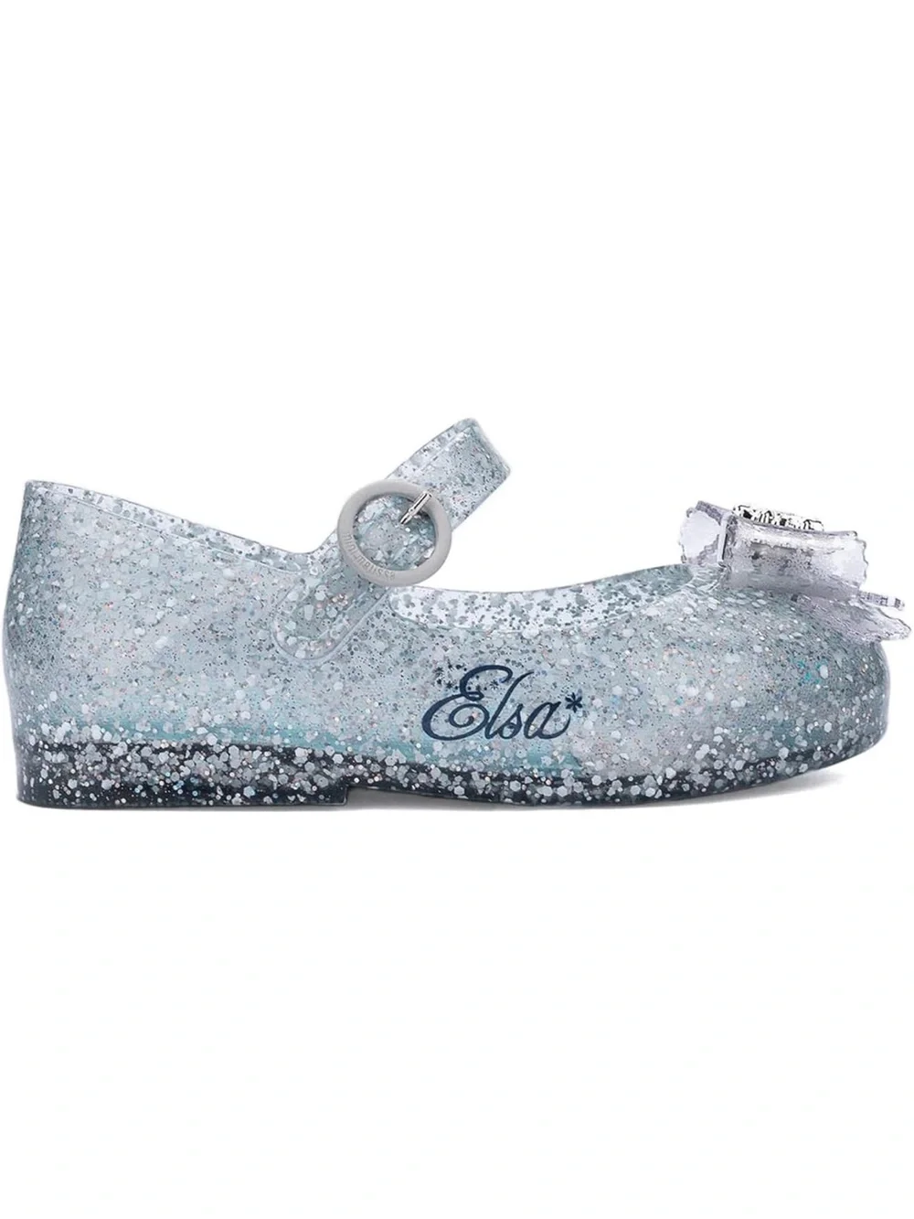 Mini Melissa Elsa Glitter Light Blue Mary Jane Shoes